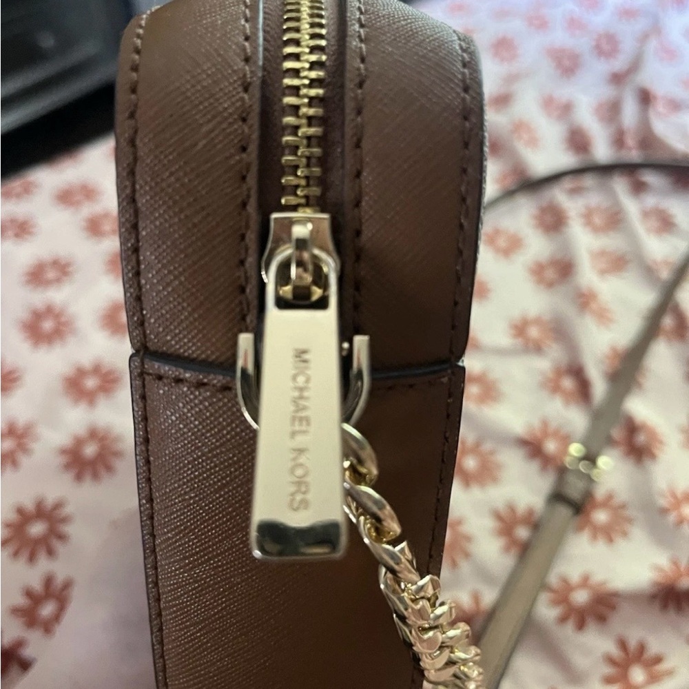 Michael Kors Gray and Brown Crossbody Bag - Picture 9 of 10